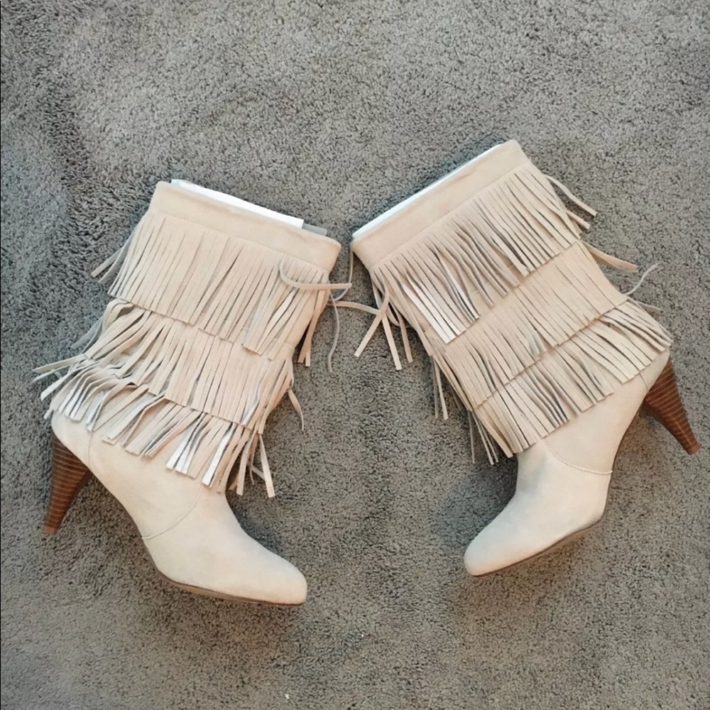 Suede Tassel Boots